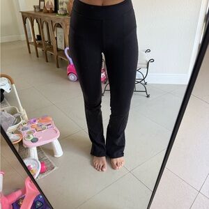 Black Women's Active Flared Leggings